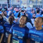 Suasana kegiatan Mandalika Korpri Fun Night Run 2025, yang diadakan di Kawasan Kuta Mandalika, Kabupaten Lombok Tengah (Loteng), pada Sabtu (6/12/2025).