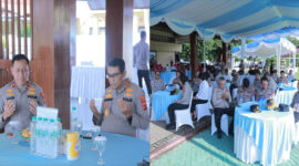 Suasana doa bersama ‘’Pray for Sumatera’’, di Tribun Lapangan Bhara Daksa Polda NTB, Senin pagi (8/12/2025).