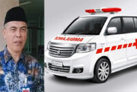 Kadis Kominfotik NTB, H Yusron Hadi (kiri) dan Mobil Ambulans (kanan).