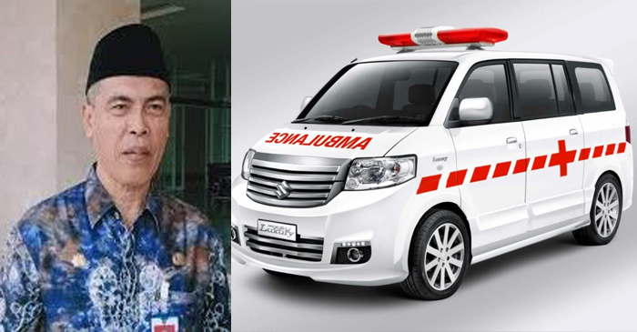 Kadis Kominfotik NTB, H Yusron Hadi (kiri) dan Mobil Ambulans (kanan).