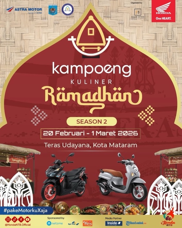 Astra Motor NTB bersama jaringannya menghadirkan Kampoeng Kuliner Ramadan Season 2 yang digelar di Teras Udayana.