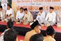 Ketua DPD Partai Gerindra Provinsi NTB, HL Pathul Bahri terlihat sedang bincang-bincang bersama Gubernur NTB, Lalu Muhamad Iqbal, di sela-sela kegiatan HUT ke-18 Partai Gerindra, di Kantor DPD Partai Gerindra Provinsi NTB, Jalan Majapahit Kota Mataram, Jumat (6/2/2026).
