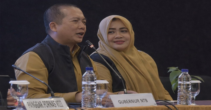Gubernur NTB, Lalu Muhamad Iqbal dan Wagub Indah Dhamayanti Putri.