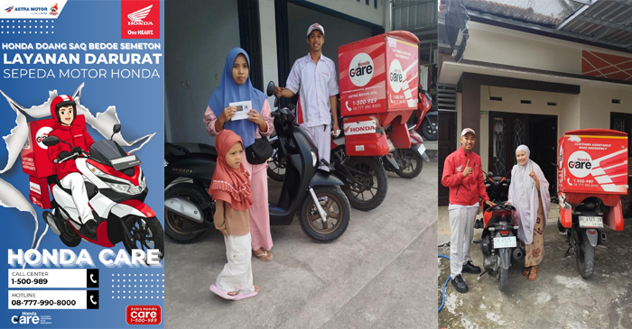 Apabila sepeda motor mogok, konsumen tak perlu panik, karena tim Astra Honda Care siap membantu.