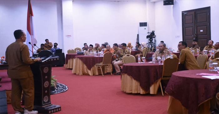 Suasana Rakor Bidang Persandian se-Provinsi NTB bertema “Penguatan Peran Persandian dan Keamanan Informasi Menuju NTB Smart Government”, di Same Hotel Rembiga, Kota Mataram, Senin (2/2/2026).