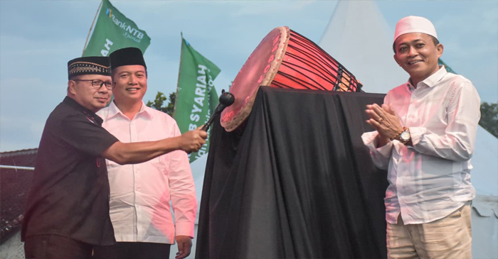 Suasana pembukaan kegiatan Lentera Ramadan, di Lapangan Sepak Bola Jelojok, Kecamatan Kopang, Kabupaten Lombok Tengah (Loteng), Rabu (4/3/2026).