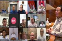 Presiden Prabowo Subianto saat menggelar rapat terbatas bersama jajaran menteri Kabinet Merah Putih pada Sabtu siang hingga sore (28/3/2026).