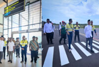 Gubernur NTB, Lalu Muhamad Iqbal saat meninjau Bandara Amman Mineral di Desa Kiantar, Kabupaten Sumbawa Barat (KSB), Jumat (13/3/2026).