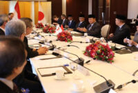 Presiden Prabowo Subianto saat bertemu 13 pimpinan perusahaan besar Jepang dalam pertemuan strategis di Tokyo, Jepang, Selasa siang (31/3/2026).