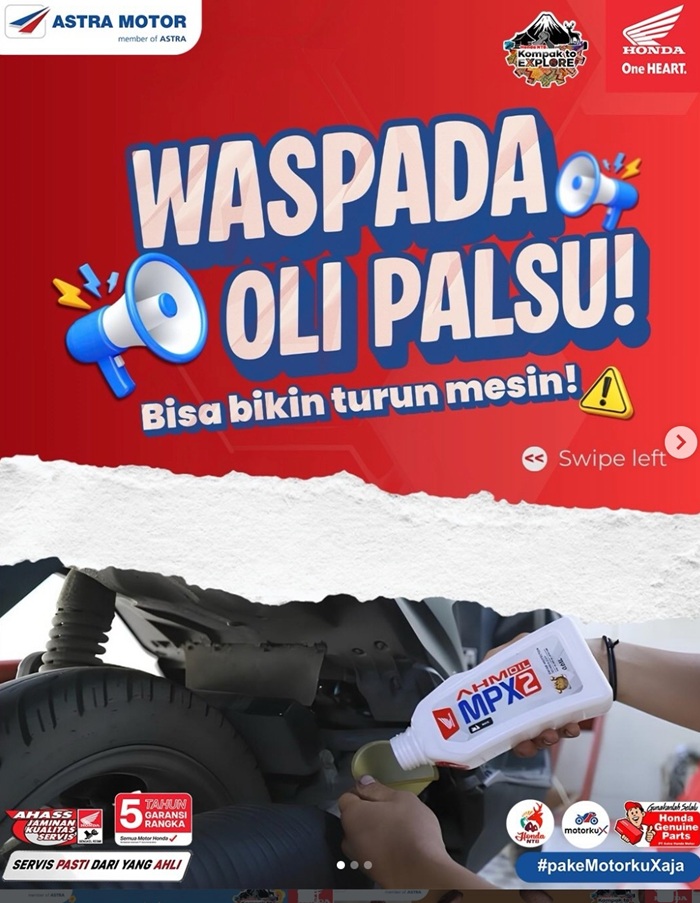 Waspada Oli Palsu.