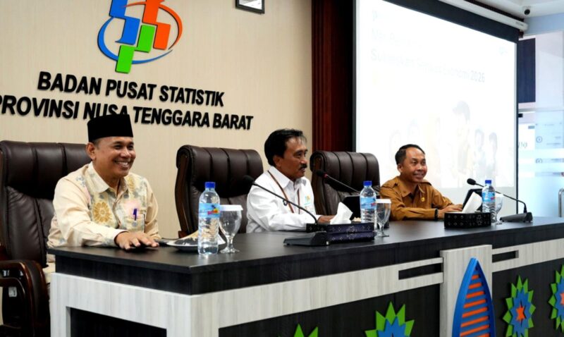 Suasana press realase BPS NTB.