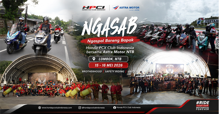 Sebanyak 300 anggota Honda PCX Club Indonesia (HPCI) dari berbagai daerah di Tanah Air berkumpul dalam ajang Gathering Nasional HPCI 2026 yang digelar di Lombok, Nusa Tenggara Barat (NTB).