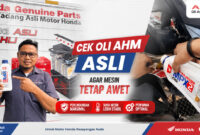 Cek oli AHM asli agar mesin motor tetap awet.