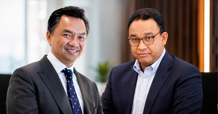 Dino Patti Djalal (kiri) dan Anies Baswedan (kanan).