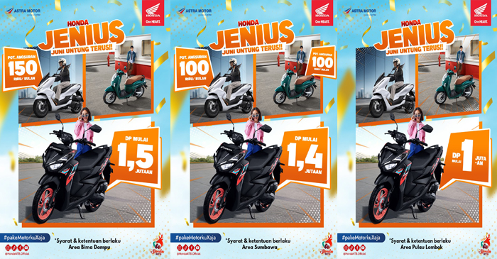 Astra Motor NTB menghadirkan program promo Honda JENIUS selama Juni 2026.