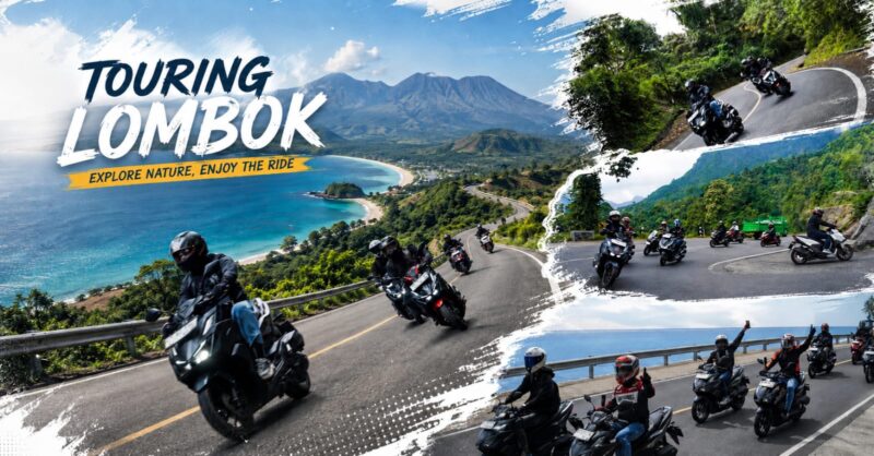 Pulau Lombok memiliki deretan destinasi wisata yang selalu menarik untuk dijelajahi dengan sepeda motor. Mulai dari Mandalika, Bukit Merese, Pantai Pink, Sekotong, hingga kawasan pegunungan Sembalun menjadi favorit para pecinta touring.