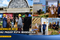 Gubernur NTB, Lalu Muhamad Iqbal saat meninjau langsung progres revitalisasi Pasar Kuta Mandalika, Kabupaten Lombok Tengah, pada Senin (27/7/2026),