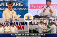 Suasana pelantikan dan pengukuhan Pengurus KADIN Provinsi NTB periode 2025–2030, di Prime Park Hotel, Mataram, Rabu (29/7/2026).