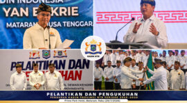 Suasana pelantikan dan pengukuhan Pengurus KADIN Provinsi NTB periode 2025–2030, di Prime Park Hotel, Mataram, Rabu (29/7/2026).
