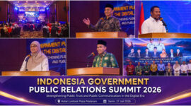 Suasana pembukaan Indonesia Government Public Relations (IGPR) Summit 2026, di Hotel Lombok Plaza Mataram, pada Senin (27/7/2026).