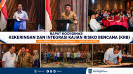 Suasana Rapat Koordinasi Kekeringan dan Integrasi Kajian Risiko Bencana (KRB) ke dalam Dokumen Perencanaan Pembangunan Daerah, di Hotel Astoria Lombok, Kota Mataram, pada Jumat (24/7/2026).