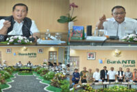 Suasana rapat koordinasi dan sinkronisasi program Lingkungan Hidup yang dipimpin Menteri Lingkungan Hidup RI, Mohammad Jumhur Hidayat, bersama Gubernur NTB, Lalu Muhamad Iqbal, yang dihadiri oleh bupati dan walikota se-NTB, di Aula Bank NTB Syariah, Mataram, Selasa (7/7/2026).