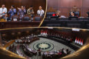 Suasana sidang Pengucapan Putusan Pengujian Undang-Undang tentang pemisahan Anggaran Makan Bergizi Gratis (MBG), di Ruang Sidang MK, Kamis (30/7/2026).