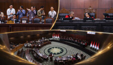 Suasana sidang Pengucapan Putusan Pengujian Undang-Undang tentang pemisahan Anggaran Makan Bergizi Gratis (MBG), di Ruang Sidang MK, Kamis (30/7/2026).