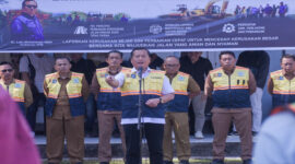 Gubernur NTB, Lalu Muhamad Iqbal saat meluncurkan TRC Infrastruktur, di Kantor Balai Pemeliharaan Jalan Dinas PUPRPKP Provinsi NTB, Selasa (21/7/2026).