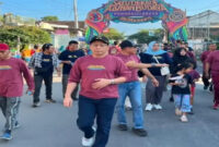 Wabup Lotim, HM Edwin Hadiwijaya bersama ribuan warga memadati kawasan Tugu Juang Pringgasela Raya (Tugu Mopra), pada Ahad (19/7/2026), untuk mengikuti car free day (CFD) dan jalan santai yang menjadi pembuka rangkaian acara Alunan Budaya Pringgasela 2026. 