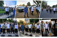 Gubernur NTB, Lalu Muhamad Iqbal bersama Wali Kota Mataram, H. Mohan Roliskana saat turun langsung melihat kondisi sebenarnya terhadap kemacetan di Simpang Empat Rembiga, Kota Mataram, pada Senin sore (31/8/2026).