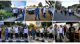 Gubernur NTB, Lalu Muhamad Iqbal bersama Wali Kota Mataram, H. Mohan Roliskana saat turun langsung melihat kondisi sebenarnya terhadap kemacetan di Simpang Empat Rembiga, Kota Mataram, pada Senin sore (31/8/2026).