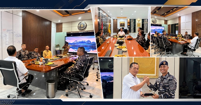 Gubernur NTB, Lalu Muhamad Iqbal saat menerima audiensi Danlanal Mataram, Letkol Laut (P) Eko Darmawan beserta rombongan, di ruang kerjanya, pada Senin (31/8/2026).