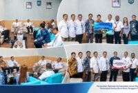 Suasana penyerahan bantuan kemanusiaan untuk masyarakat korban bencana gempa bumi di Provinsi NTT oleh FKIJK Wilayah NTB bersama BMPD Provinsi NTB, yang diterima langsung oleh Kepala Dinas Kominfotik NTB, Ahsanul Khalik, di ruang kerjanya, pada Rabu (19/8/2026).