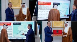 Suasana pertemuan Gubernur NTB, Lalu Muhammad Iqbal dengan Duta Besar Qatar untuk Indonesia, Sultan bin Mubarak Saad Al-Dosari, pada Jumat (28/8/2026), guna menjajaki peluang kerja ke Qatar bagi lulusan SMK asal NTB.