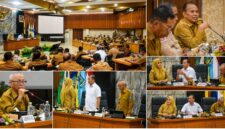 Suasana Rapat Pimpinan (Rapim) Pemprov NTB yang dipimpin Gubernur NTB, Lalu Muhamad Iqbal, didampingi Wagub NTB, Indah Dhamayanti Putri dan Sekda NTB, Abul Chair, di Ruang Rapat Sangkareang, Kantor Gubernur NTB, Senin (24/8/2026).