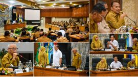 Suasana Rapat Pimpinan (Rapim) Pemprov NTB yang dipimpin Gubernur NTB, Lalu Muhamad Iqbal, didampingi Wagub NTB, Indah Dhamayanti Putri dan Sekda NTB, Abul Chair, di Ruang Rapat Sangkareang, Kantor Gubernur NTB, Senin (24/8/2026).