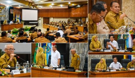 Rapim Pemprov NTB di Ruang Rapat Sangkareang Kantor Gubernur NTB