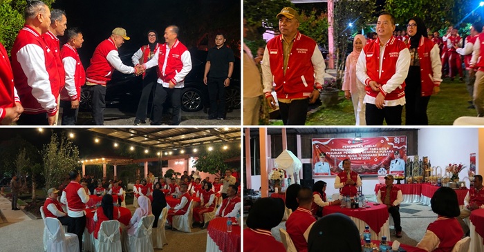 Gubernur NTB, Lalu Muhamad Iqbal saat menghadiri acara pembubaran panitia dan anggota Paskibra Provinsi NTB di kediaman Kepala Bakesbangpoldagri NTB, di Desa Saribaye, Kecamatan Lingsar, Kabupaten Lombok Barat, pada Selasa malam (18/8/2026).