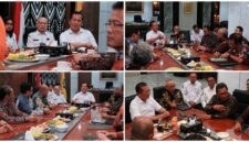Suasana pertemuan Gubernur NTB, Lalu Muhamad Iqbal bersama Wakil Rektor IV UMM, Muhamad Salis Yuniardi, M.Psi., Ph.D., dan jajaran guru besar serta rombongan UMM, di Ruang Kerja Gubernur NTB, pada Rabu (26/8/2026).