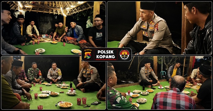 Kapolsek Kopang, AKP Muh. Zulmajdi, S.H. saat silaturrahmi dengan para kepala kewilayahan se-Desa Lendang Ara menjelang pelaksaan Pilkades serentak tahun 2026.