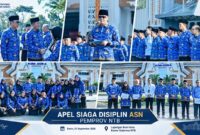 Suasana Apel Siaga Disiplin ASN Pemprov NTB, di Lapangan Bumi Gora Kantor Gubernur NTB, Senin (21/9/2026).