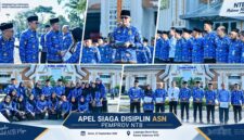 Suasana Apel Siaga Disiplin ASN Pemprov NTB, di Lapangan Bumi Gora Kantor Gubernur NTB, Senin (21/9/2026).