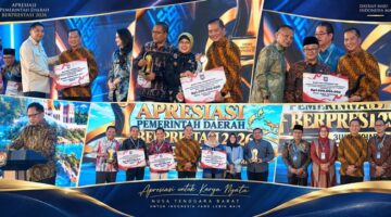 Suasana saat Gubernur NTB, Lalu Muhamad Iqbal menerima penghargaan Apresiasi Pemerintah Daerah Berprestasi Tahun 2026 Batch II Regional Maluku dan Nusa Tenggara, di Jakarta, pada Kamis (17/9/2026).