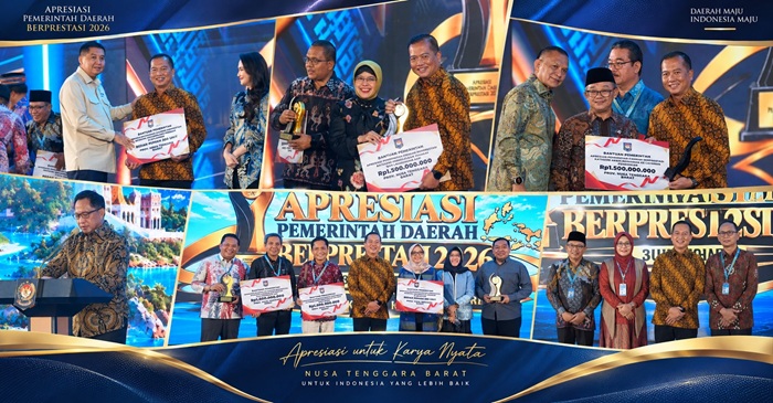 Suasana saat Gubernur NTB, Lalu Muhamad Iqbal menerima penghargaan Apresiasi Pemerintah Daerah Berprestasi Tahun 2026 Batch II Regional Maluku dan Nusa Tenggara, di Jakarta, pada Kamis (17/9/2026).