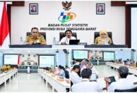 Suasana rilis berita resmi statistik, di Aula Tambora BPS NTB, pada Selasa (1/9/2026).
