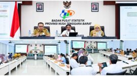 Suasana rilis berita resmi statistik, di Aula Tambora BPS NTB, pada Selasa (1/9/2026).