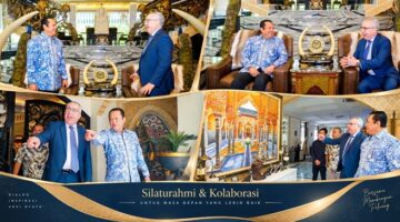 Anggota DPR RI Fraksi Partai Golkar, Bambang Soesatyo (Bamsoet) saat menerima kunjungan persahabatan Duta Besar Maroko untuk Indonesia, Redouane Houssaini, di Blackstone Lounge, Jakarta, Selasa (22/9/2026).
