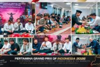 Suasana tradisi betabeq yang digelar menjelang Pertamina Grand Prix of Indonesia 2026, di Kawasan Ekonomi Khusus (KEK) Mandalika, pada Rabu malam (16/9/2026).