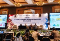 Suasana kegiatan Forum Satu Data Pemerintahan Dalam Negeri (SDPDN) Tahun 2026, di Jakarta, Selasa (22/9/2026).